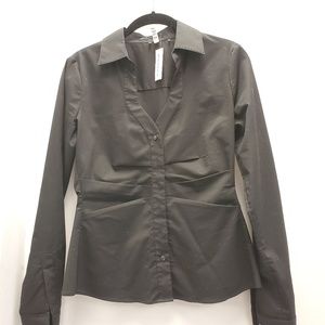 Elie Tahari | Black Fitted Dress Shirt